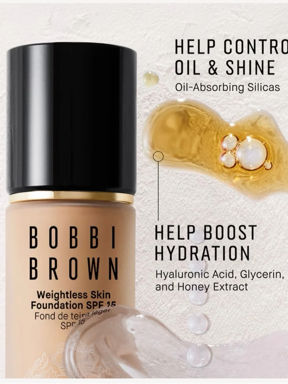 NIB Bobbi Brown Weightless Skin Foundation SPF 15 -Ivory( C-024)